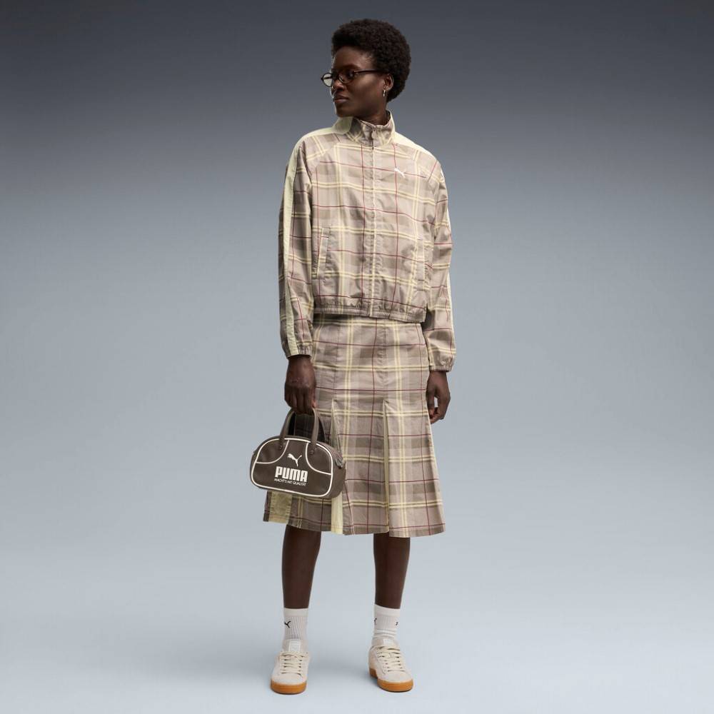 PUMA T7 RELAXED TARTAN WOVEN JACKET