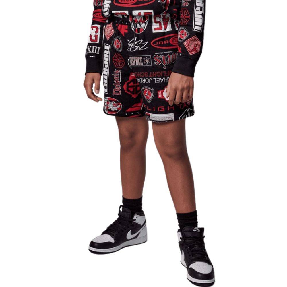 NIKE JORDAN BOYS MJ ESSENTIALS FT AOP SHORT