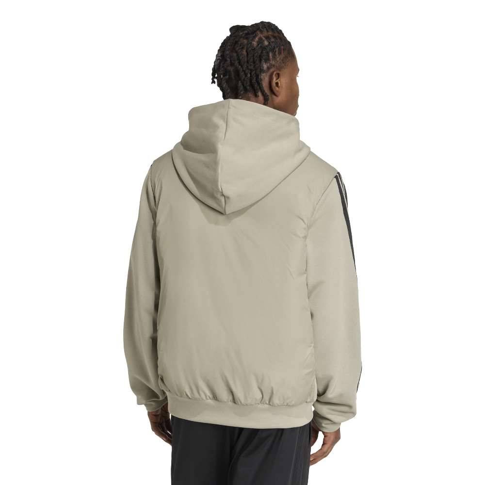 ADIDAS M ESSENTIALS CLIMAWARM 3 STRIPES INSULATED HOODED HYBRID JACKETS