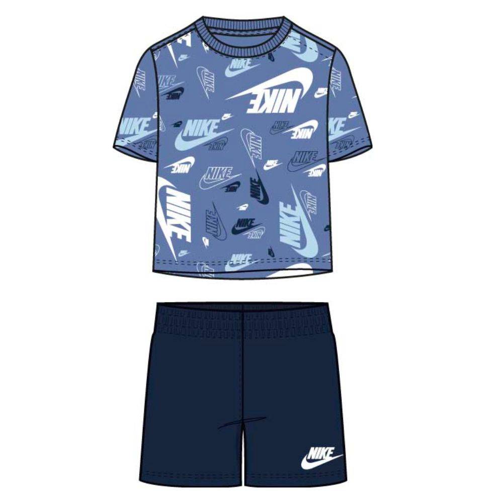 NIKE LITTLE BOYS NSW AOP LIGHTWEIGHT FT SHORT SET