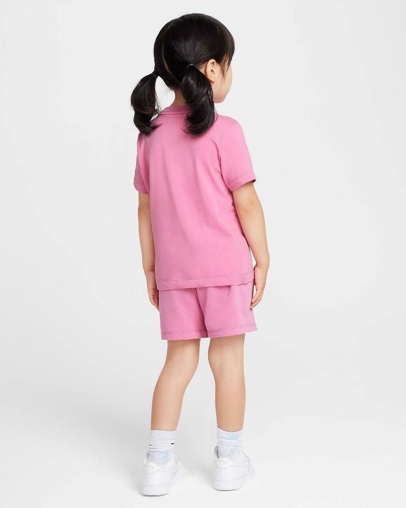 NIKE LITTLE GIRLS CLUB LBR KNIT SHORT SET