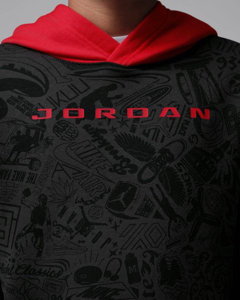 NIKE JORDAN BOYS MJ BROOKLYN LSR PO HOODIE