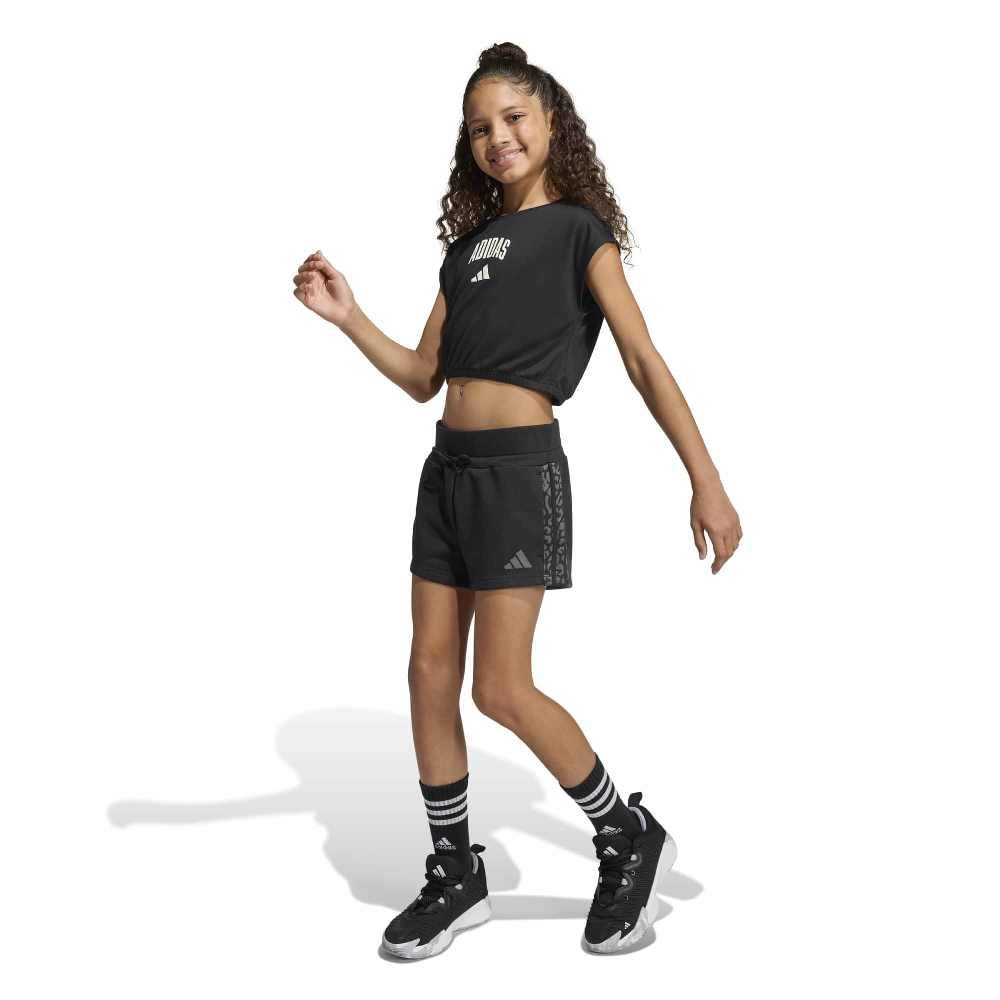 ADIDAS GIRLS SEASONALS COLLEGIATE TYPOGRAPHY T-SHIRT