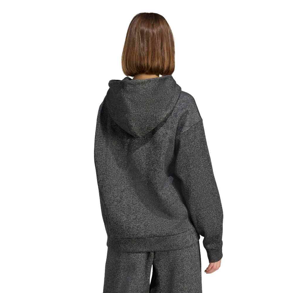 ADIDAS ALL SZN HOLIDAY GLITTER FLEECE LOOSE HOODIE