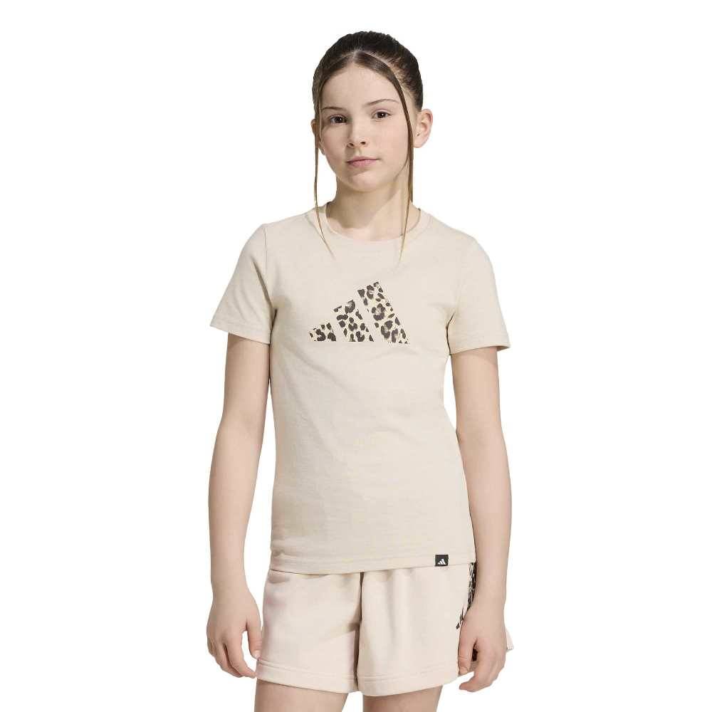 ADIDAS GIRLS ANIMAL PRINT GRAPHIC T-SHIRT