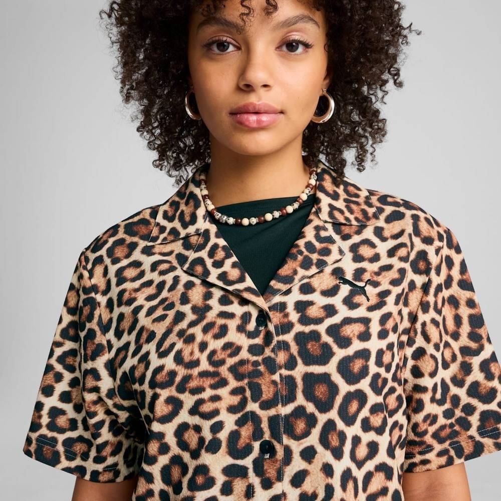 PUMA LEO LUXE RELAXED AOP SHIRT WV