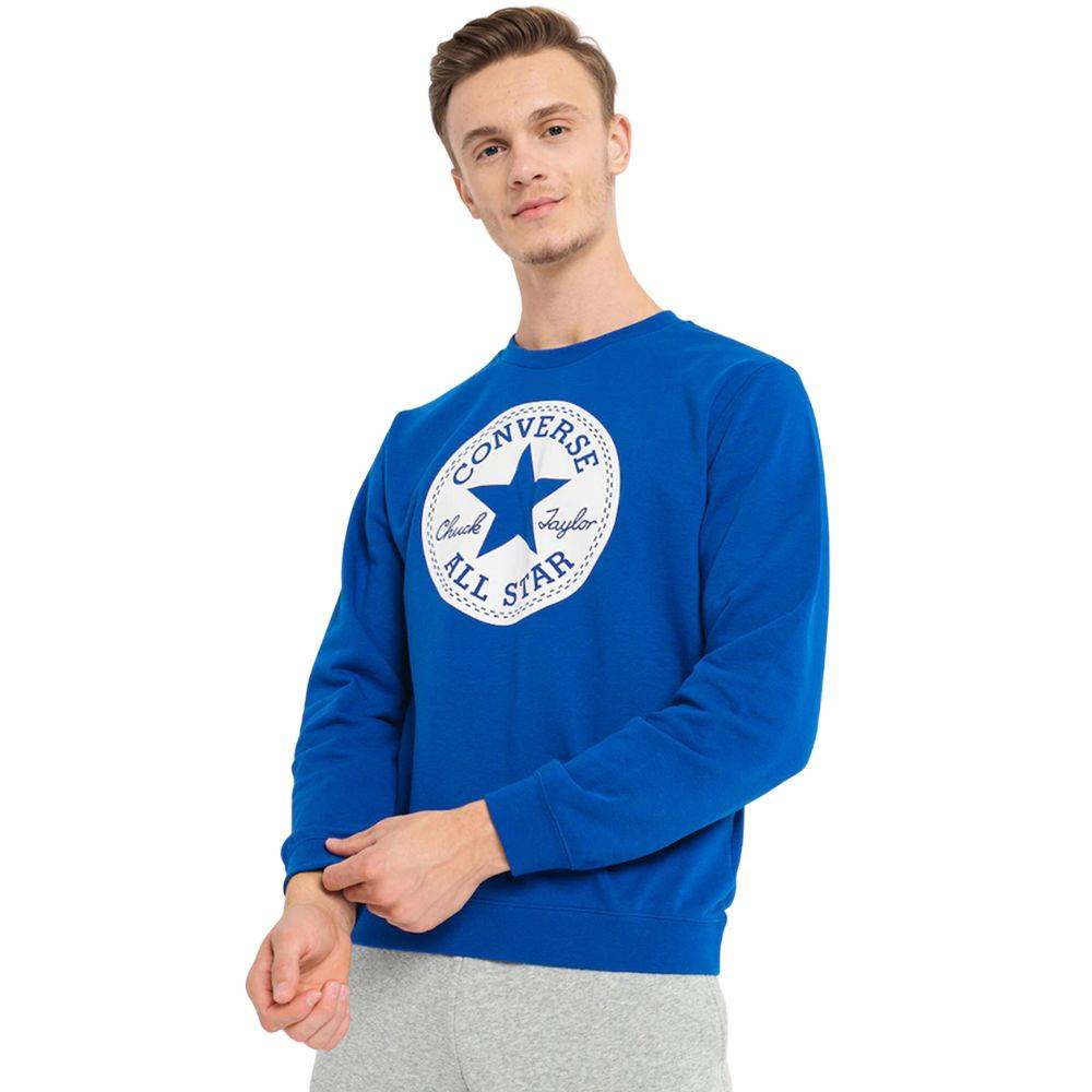 CONVERSE CHUCK PATCH CENTER PRINT FLEECE CREW