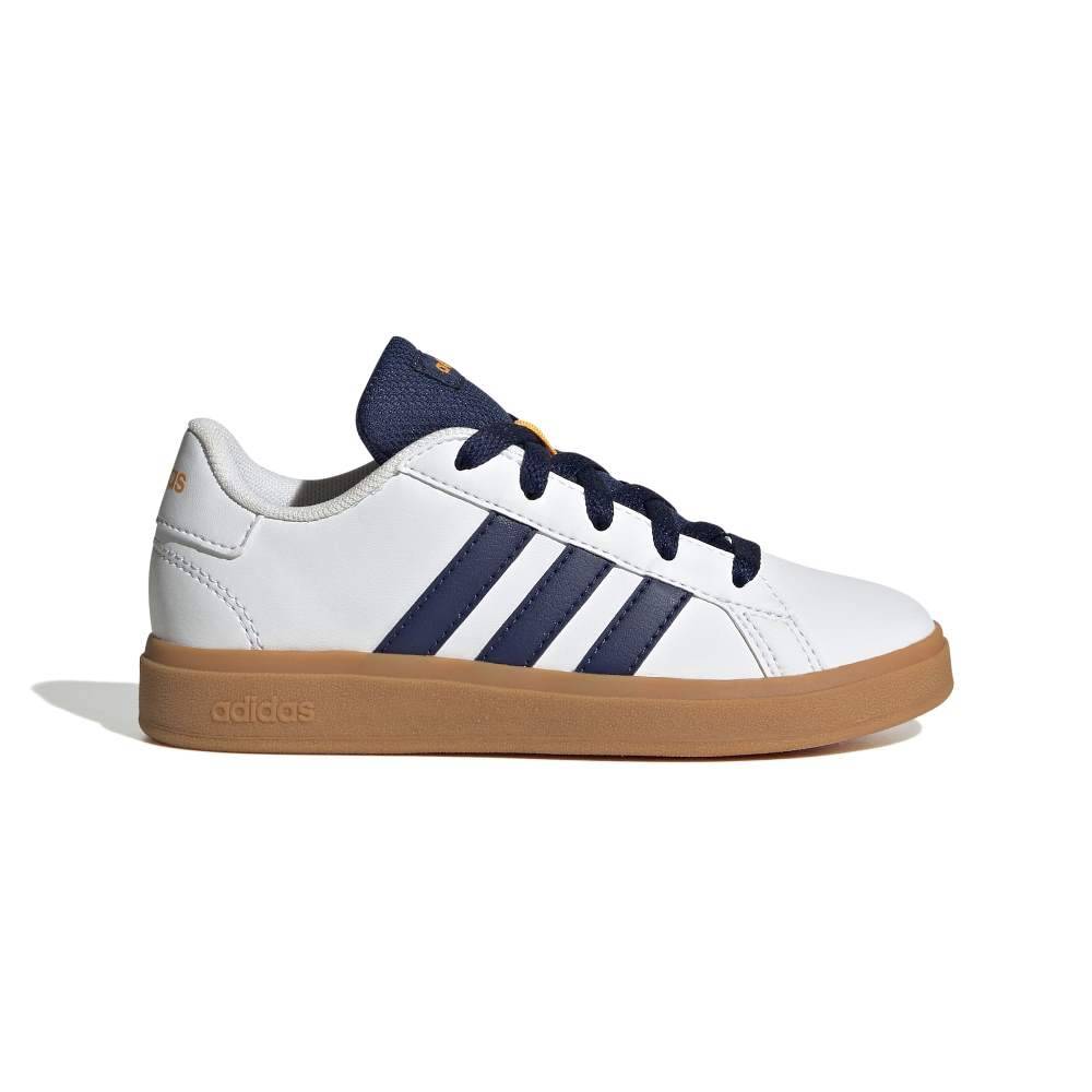 ADIDAS KIDS GRAND COURT LIFESTYLE TENNIS LACE-UP SHOES