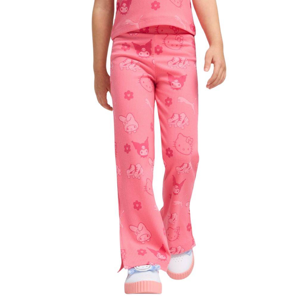 PUMA X HELLO KITTY & FRIENDS AOP RIBBED FLARED LEGGINGS