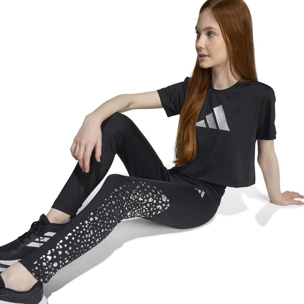 ADIDAS GIRLS TRAIN ESSENTIALS GLAM PRINT LEGGINGS