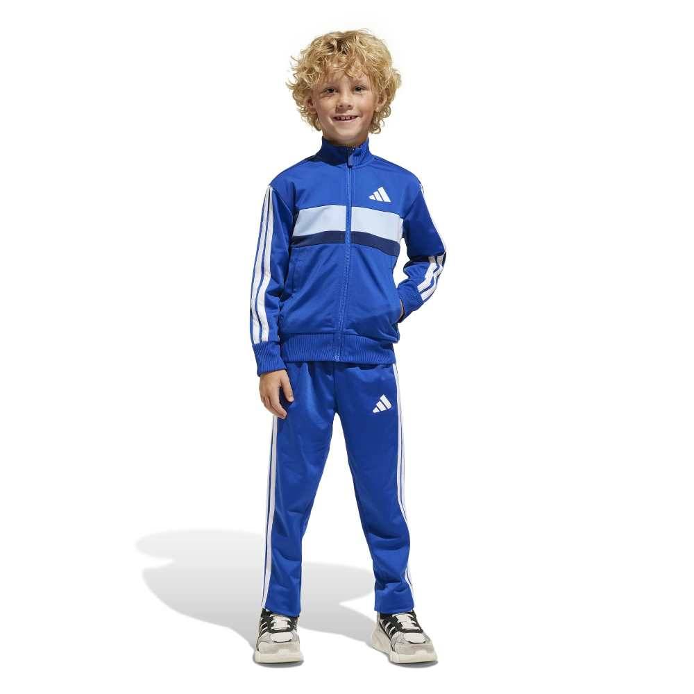 ADIDAS LITTLE KIDS SEASONAL ESSENTIALS TIBERIO 3 STRIPES TRICOT TRACKSUIT