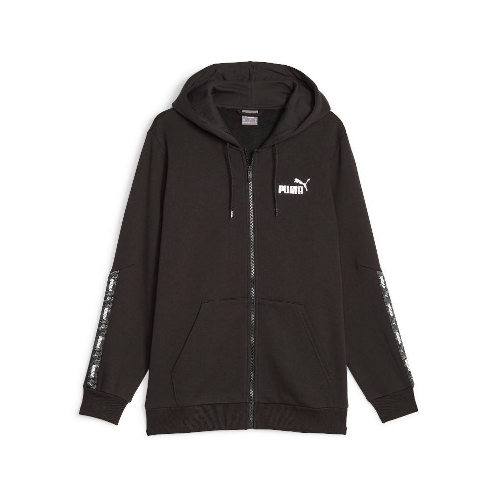 PUMA ESS TAPE CAMO FULL-ZIP HOODIE