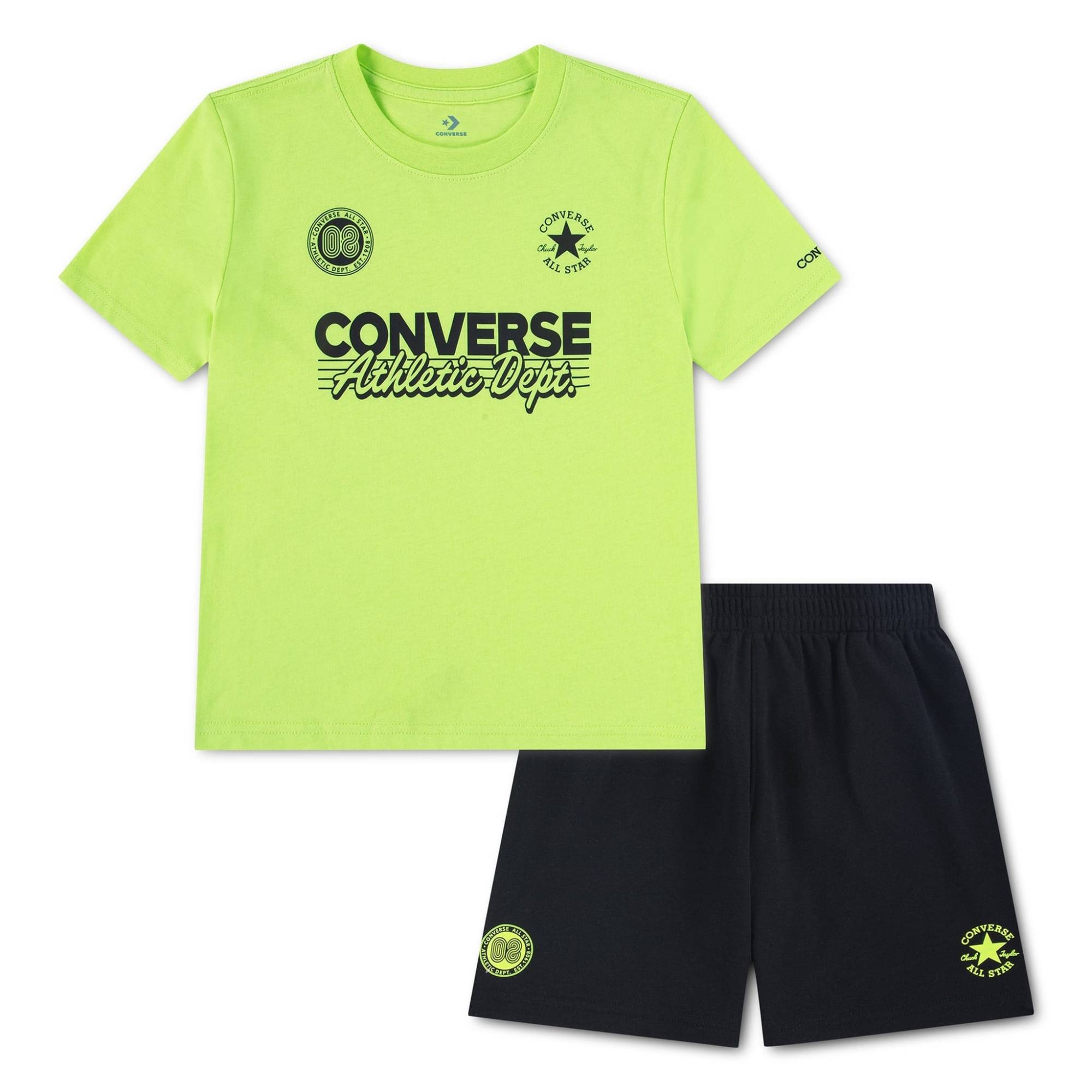 CONVERSE LITTLE BOYS MULTI HIT GFX SHORT SET