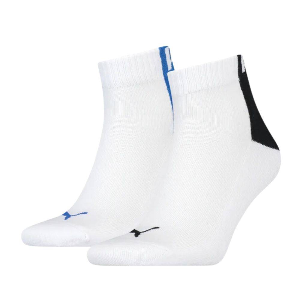 PUMA MEN LOGO BLOCK QUARTER 2-PAIRS SOCKS