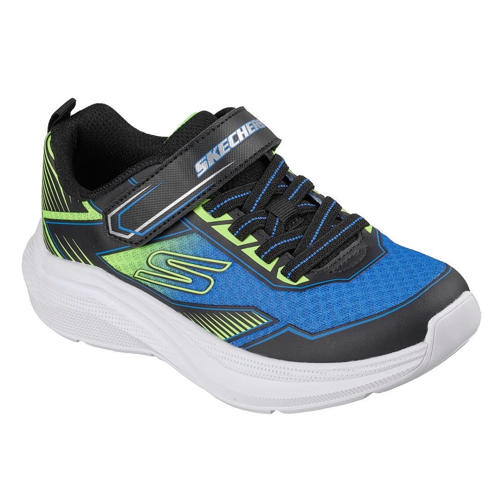 SKECHERS BOYS MICROSPEC VELOCITY - LIGHTWEIGHT GORE & STRAP SNEAKER