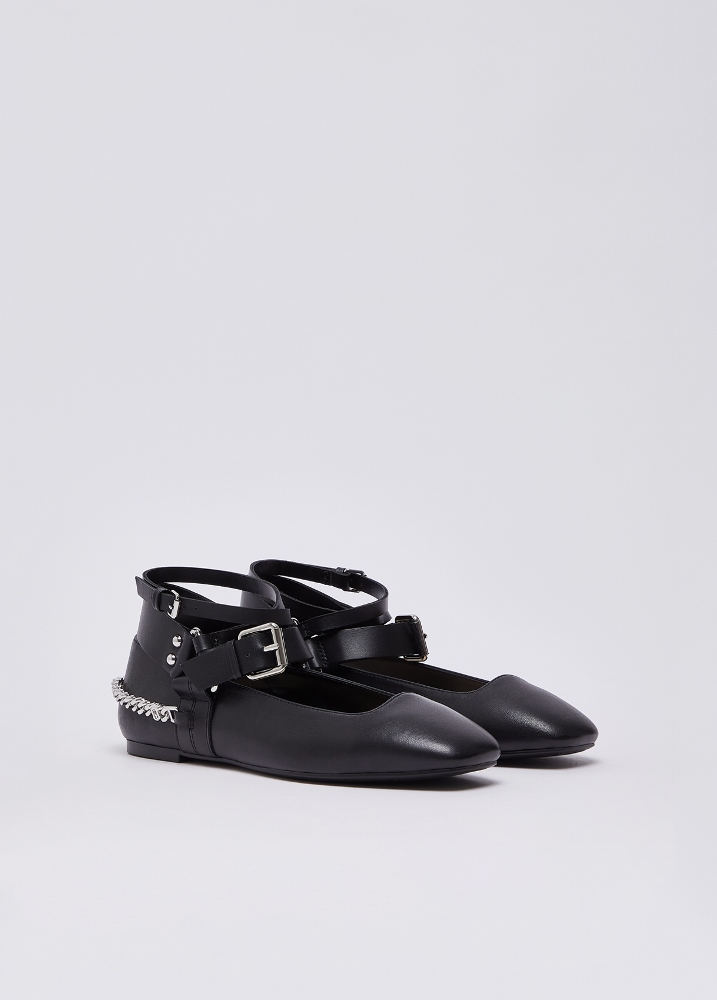 LIU JO BRIGITTE 18 - LEATHER BALLERINA FLATS