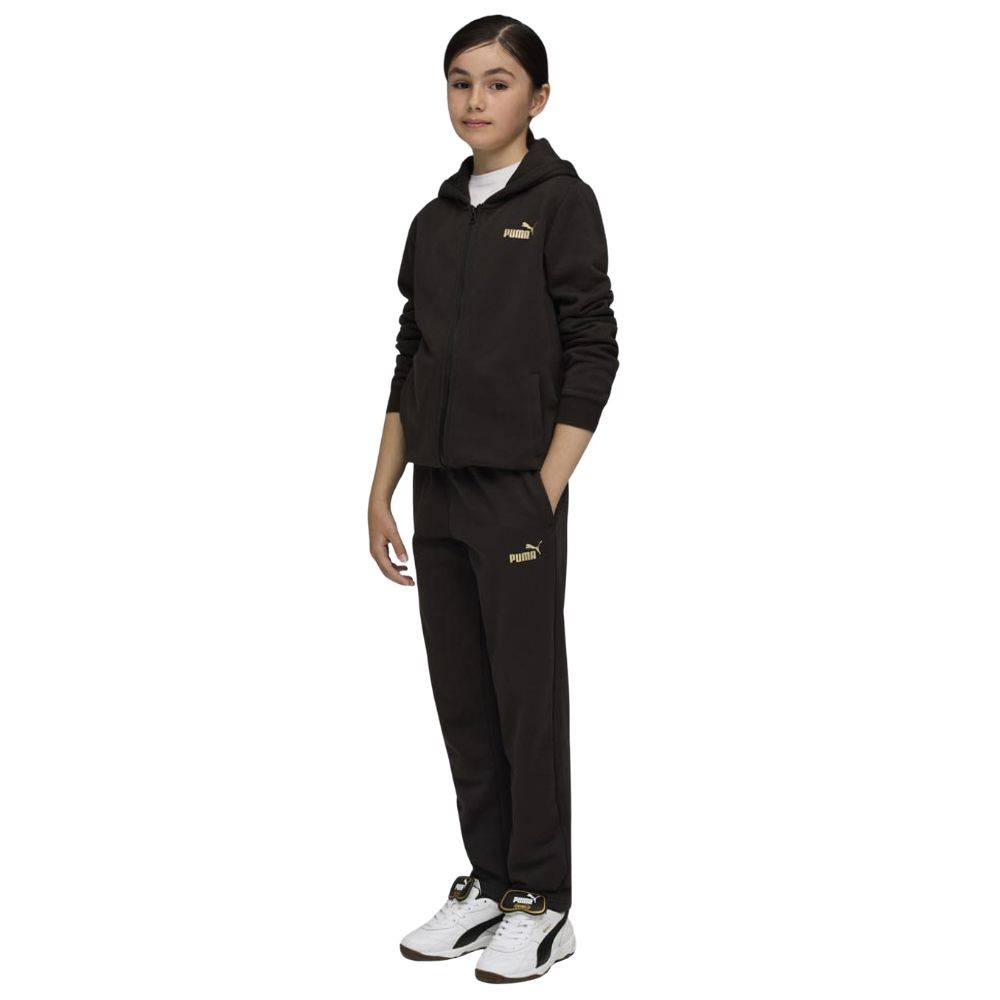 PUMA METALLIC HOODED SWEAT SUIT FLEECE G