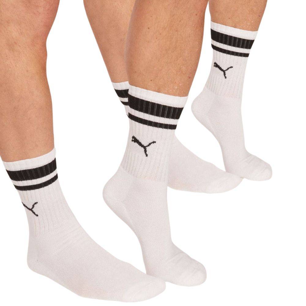 PUMA CREW HERITAGE STRIPE 2-PAIRS SNEAKER SOCKS