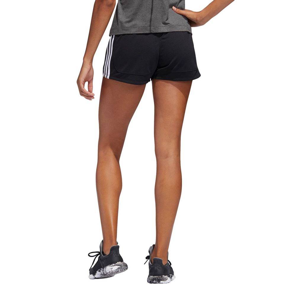 ADIDAS WOMENS PACER 3-STRIPES KNIT SHORTS
