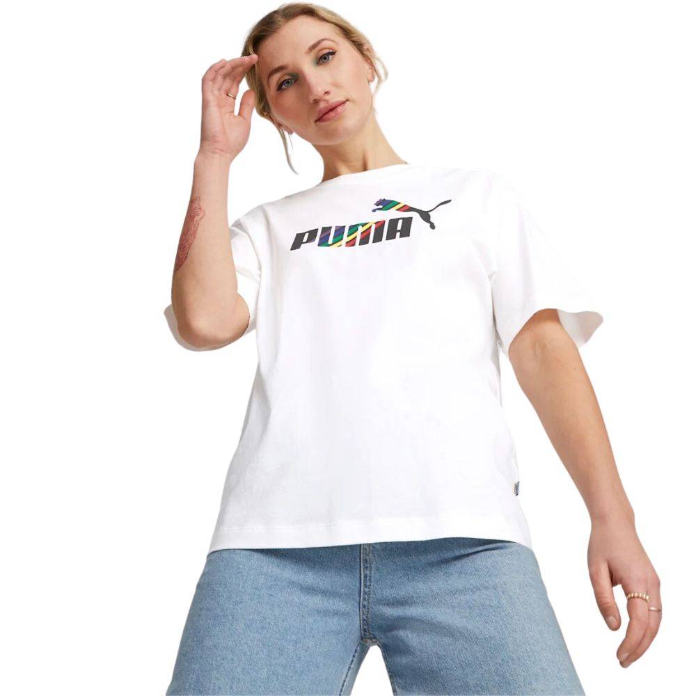 PUMA ESS+ LOVE IS LOVE RELAXED TEE