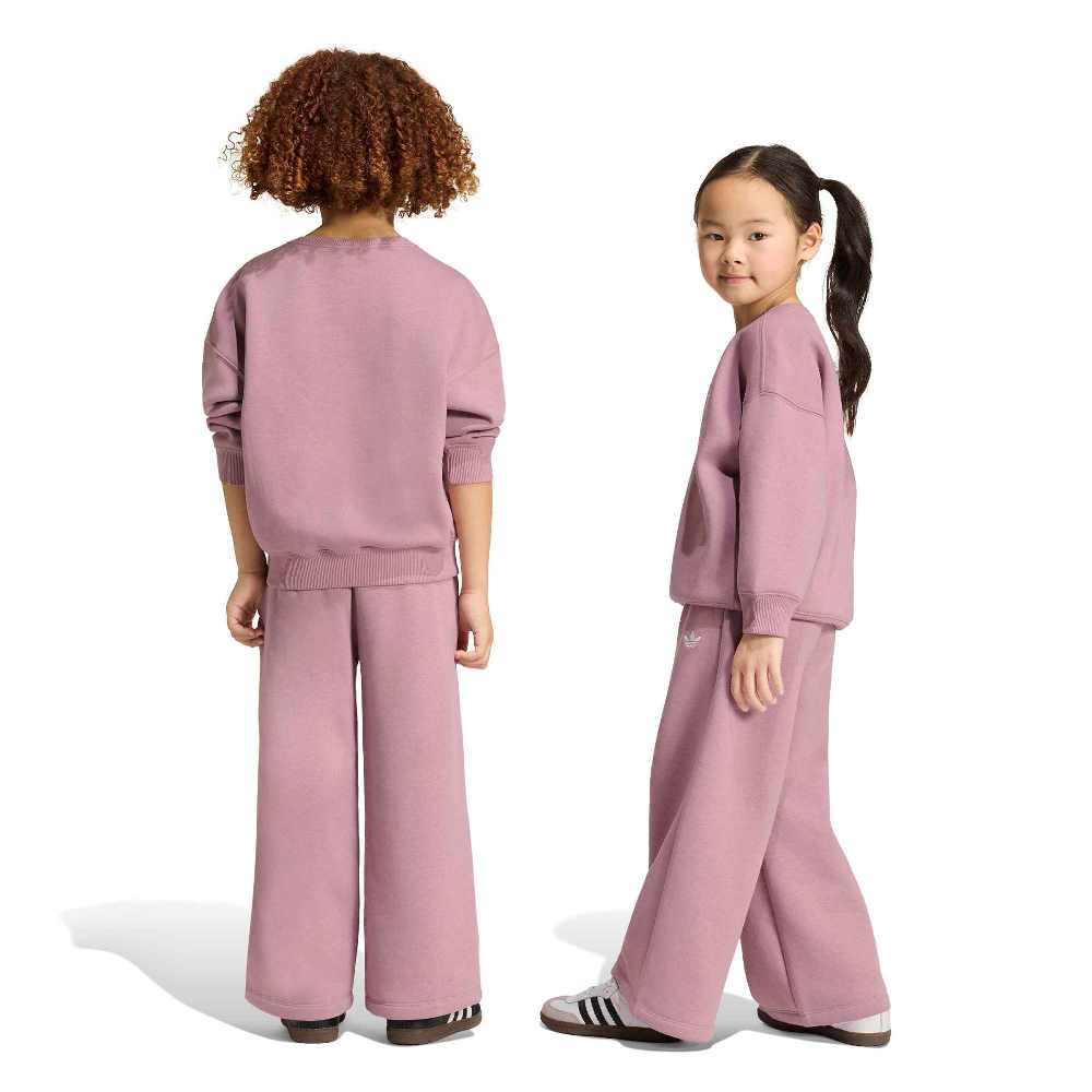 ADIDAS ORIGINALS LITTLE KIDS LOOSE CREW WIDE LEG PANTS SET