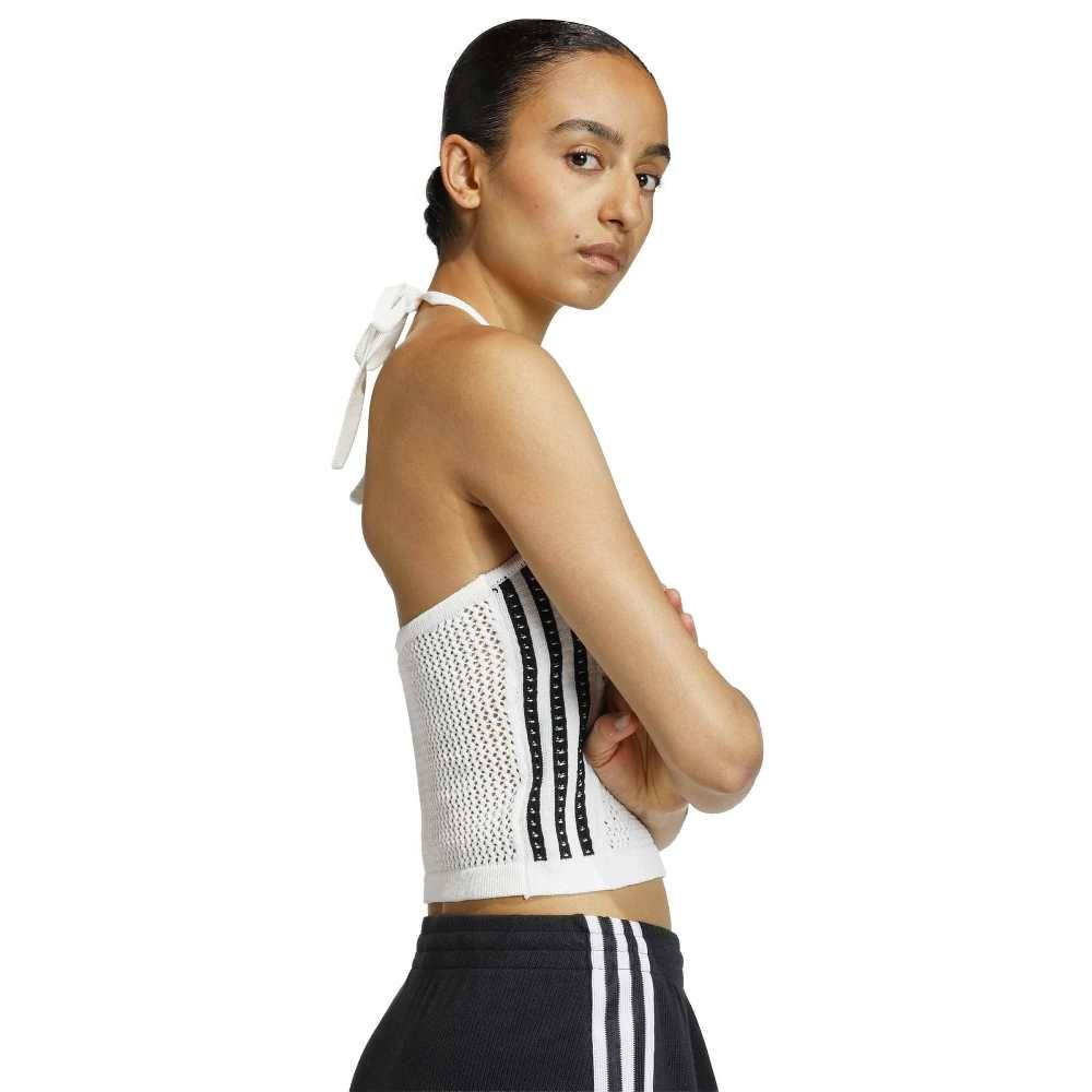 ADIDAS ORIGINALS KNITTED CROCHET TOP