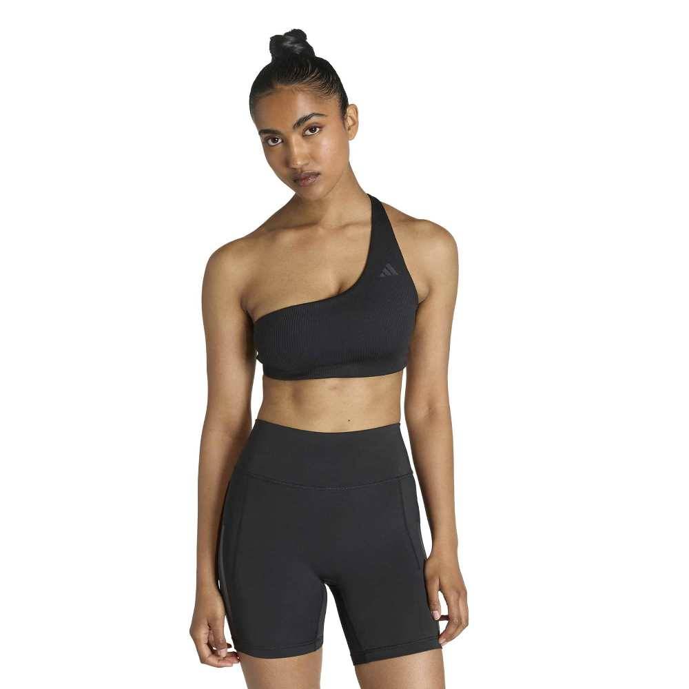 ADIDAS OPTIME WORKOUT RIB ONE SHOULDER LIGHT SUPPORT BRA