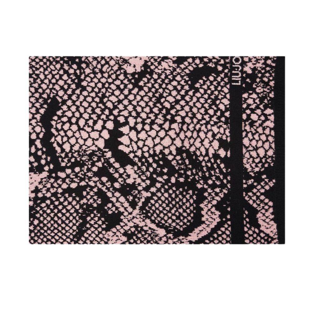 LIU JO KNITTED PYTHON PRINT SCARF