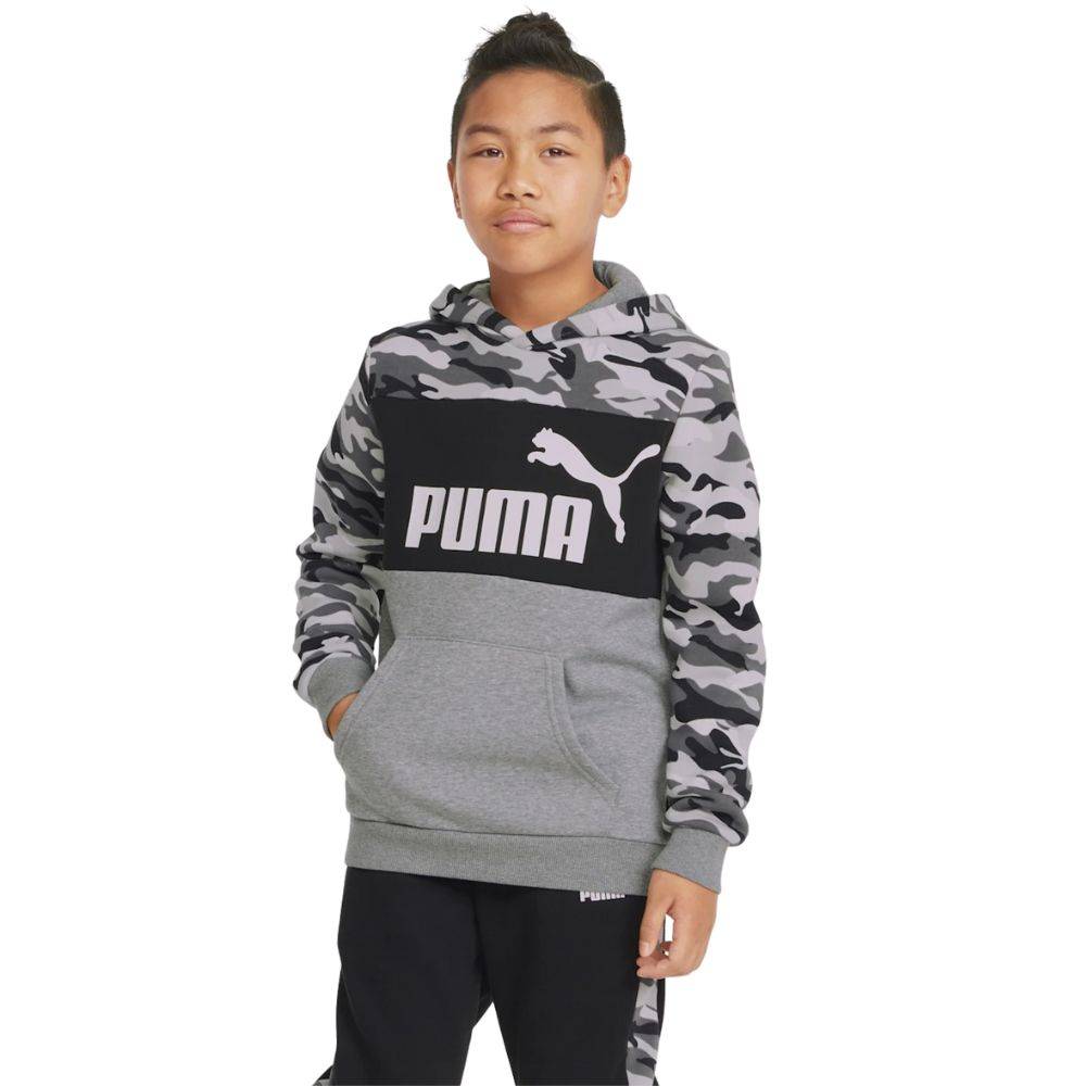 PUMA ESSENTIAL+ YOUTH CAMO HOODIE