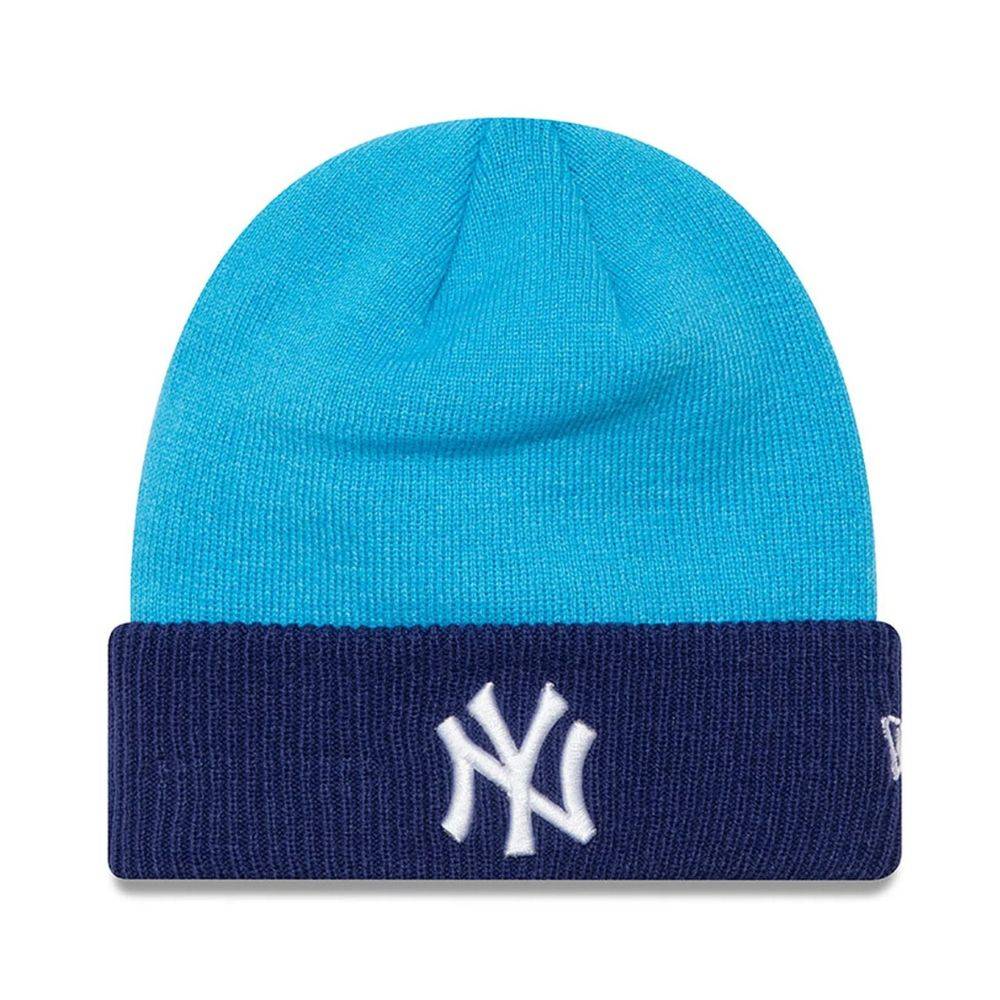 NEW ERA YOUTH COLOUR BLOCK BEANIE NEW YORK YANKEES