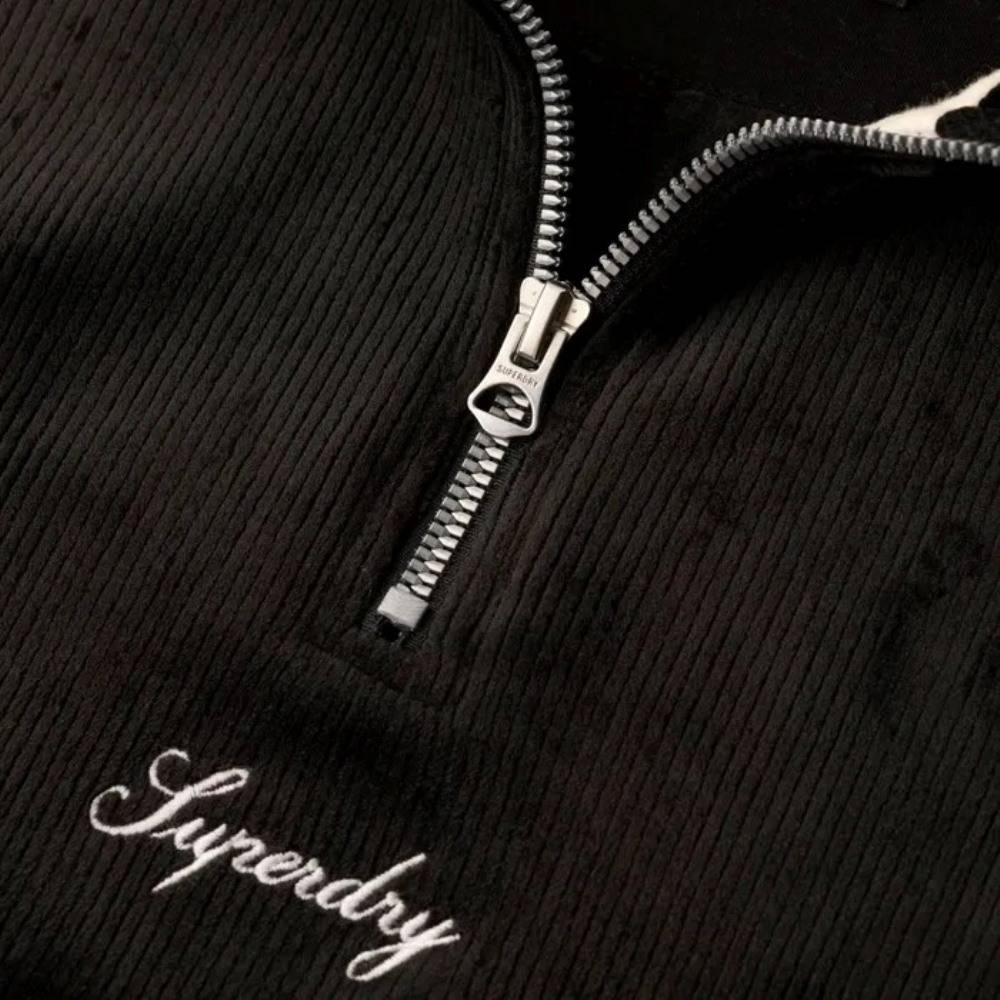 SUPERDRY COUNTRY CLUB VELOUR HALF ZIP