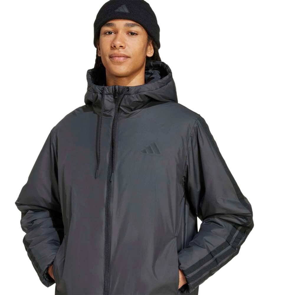 ADIDAS M ESSENTIALS CLIMAWARM 3-STRIPES INSULATED HOODED JACKET