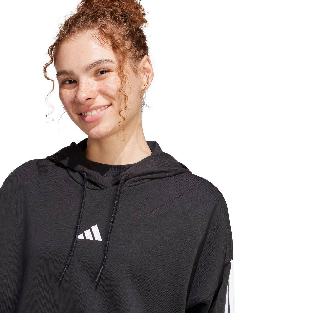 ADIDAS ESSENTIALS 3-STRIPES FRENCH TERRY CROPPED HOODIE