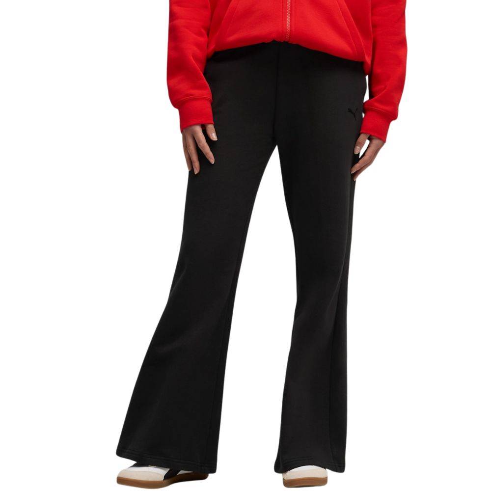 PUMA HER COMFORT HIGH-WAIST STRAIGHT PANTS FLEECE OP