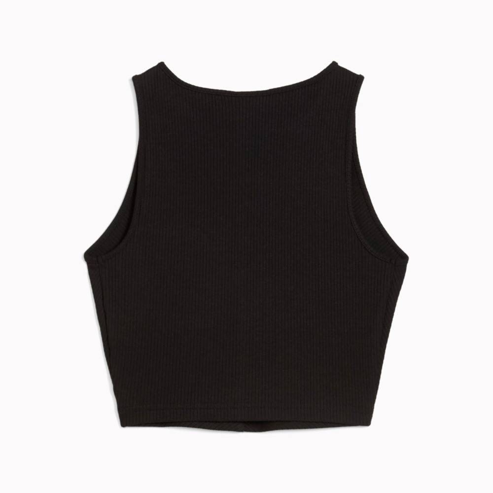 PUMA WARDROBE ESS RIBBED CROP TOP