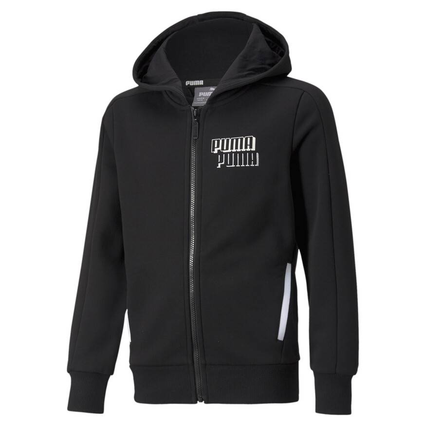 PUMA ALPHA YOUTH FULL-ZIP FLEECE HOODIE
