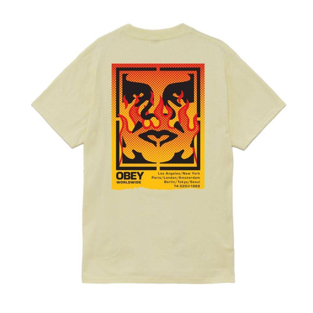 OBEY ICON STENCIL FLAME TEE