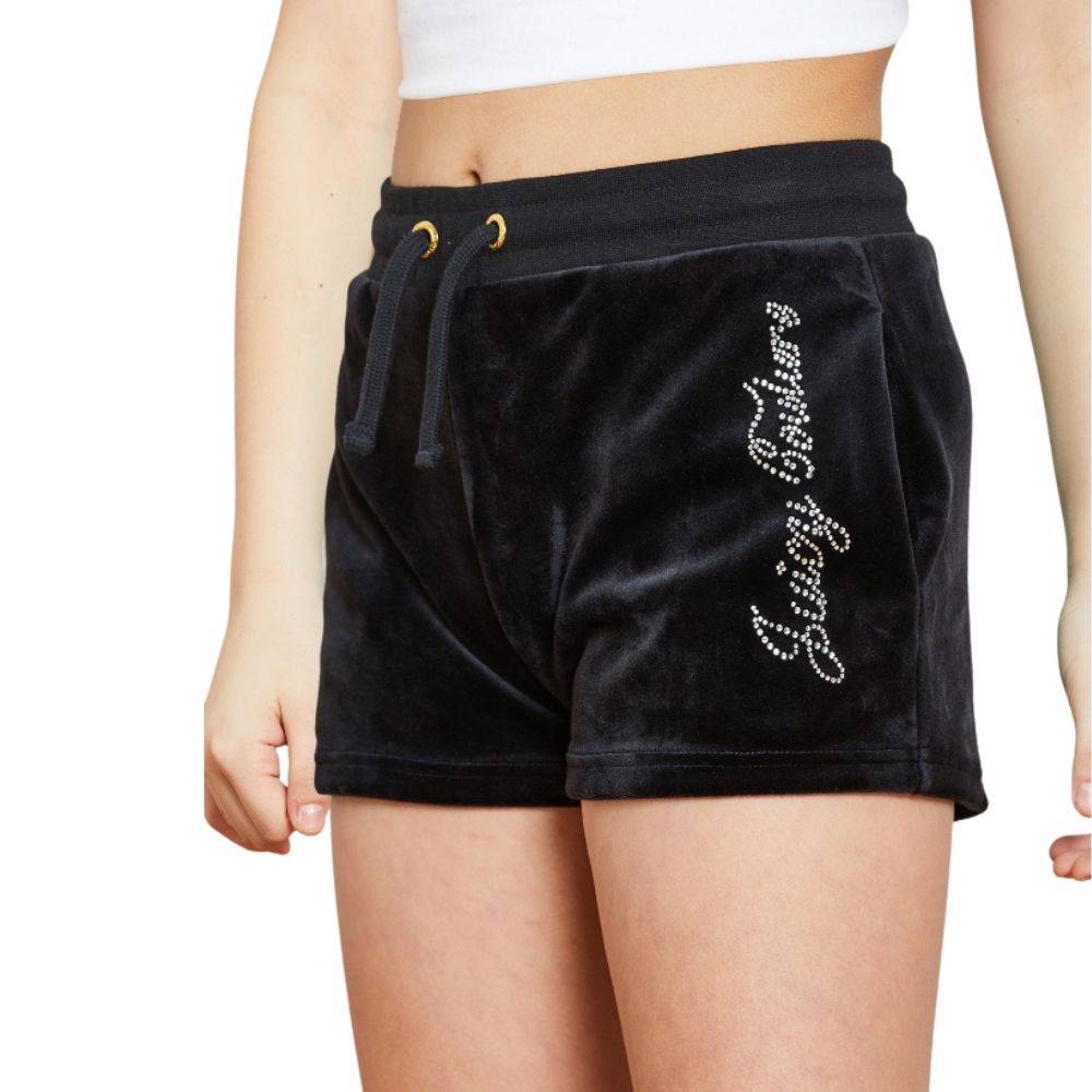 JUICY COUTURE GIRLS LUXE VELOUR  DIAMANTE SHORT