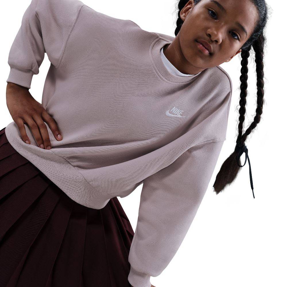 NIKE GIRLS NSW FLEECE BOXY CREW-NECK