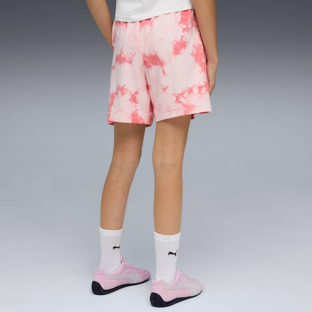 PUMA ESS ELEVATED RELAXED TIE-DYE SHORTS TR