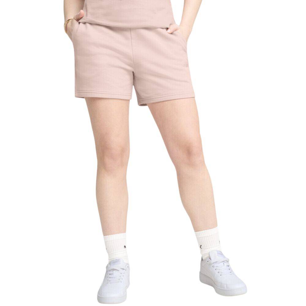 PUMA ESS SMALL NO. 1 LOGO 5'' HIGH-WAIST SHORTS TR (S)