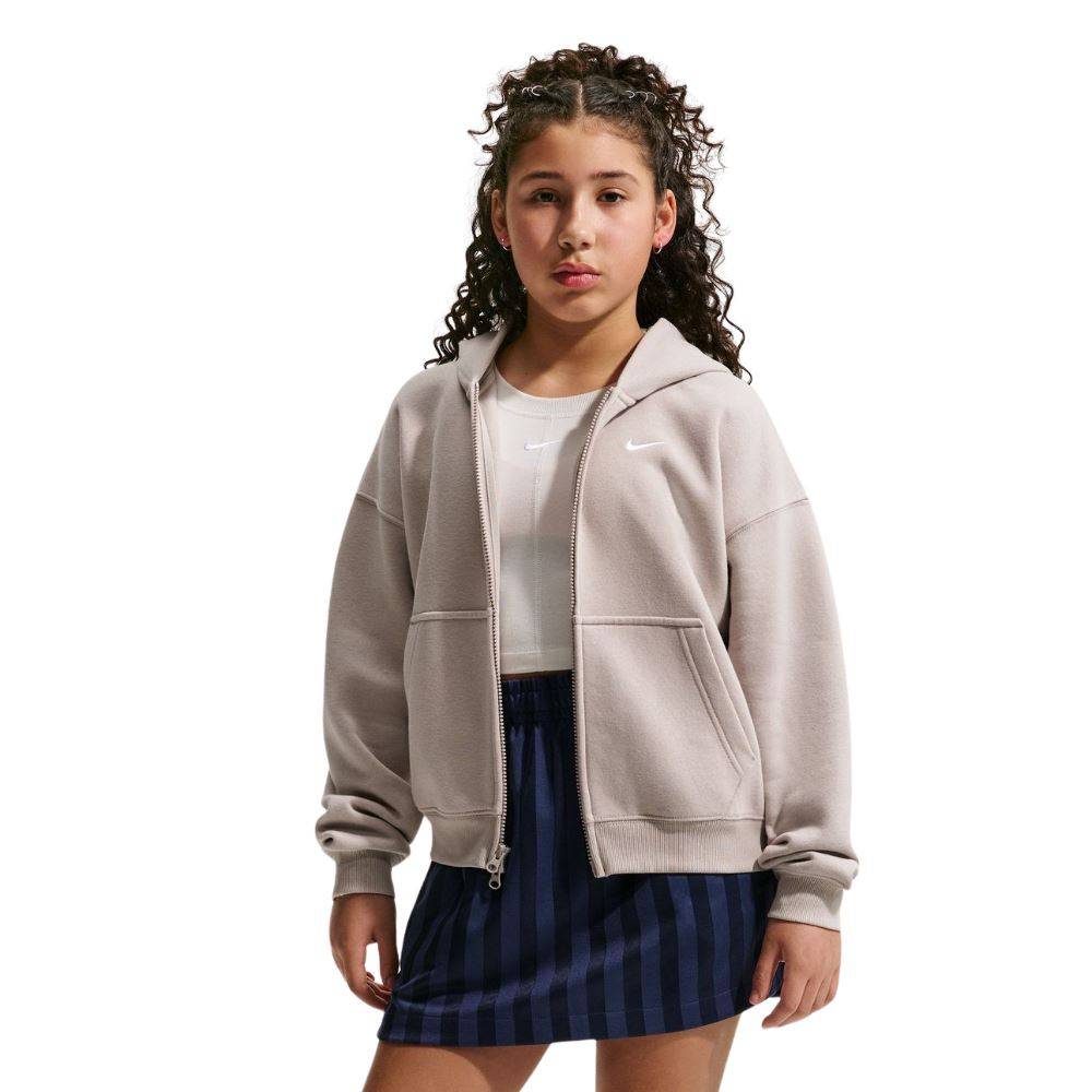NIKE STUDIO GIRLS FLEECE FULL-ZIP HOODIE