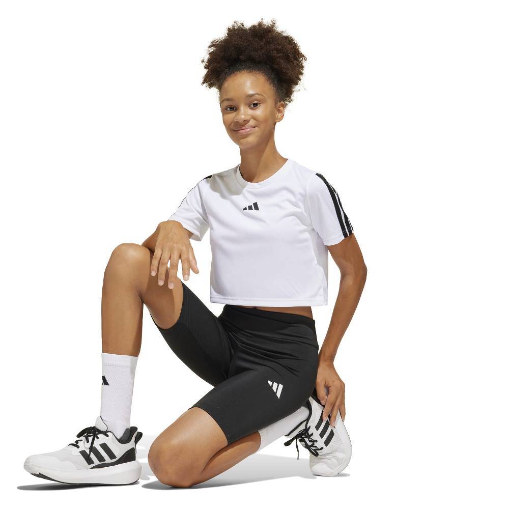 ADIDAS GIRLS TRAIN ESSENTIALS 3-STIPES T-SHIRT SET