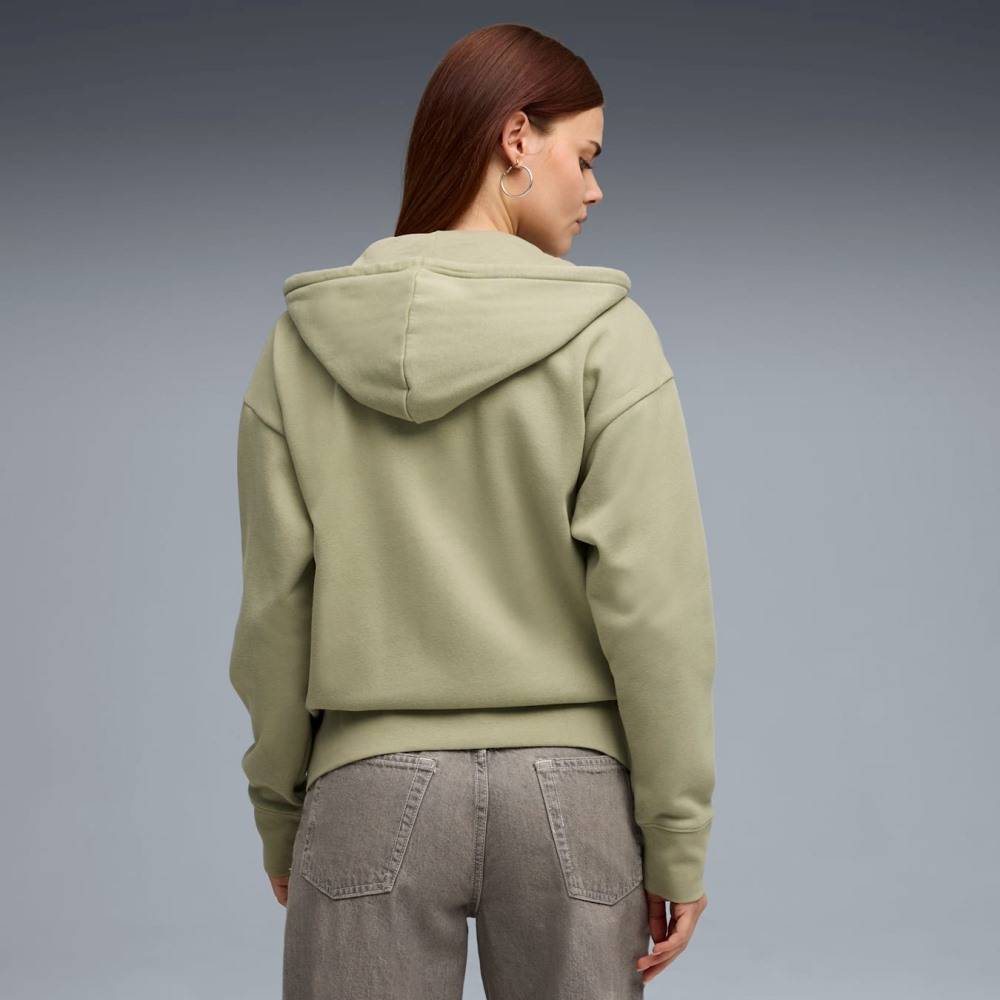PUMA HER RELAXED FULL-ZIP HOODIE FL