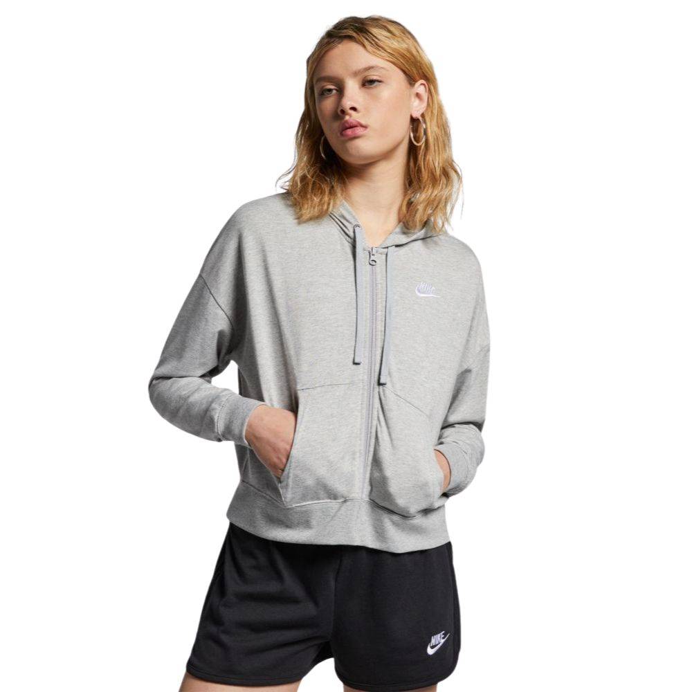 NIKE SPORTSWEAR JERSEY FULL ZIP HOODIE WOMENS