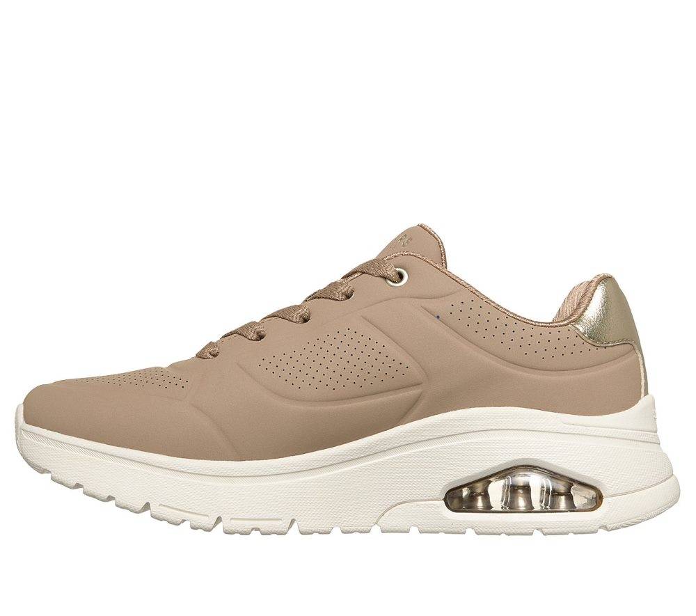 SKECHERS UNO FLEX: METALLIC HEEL WOMENS SHOES