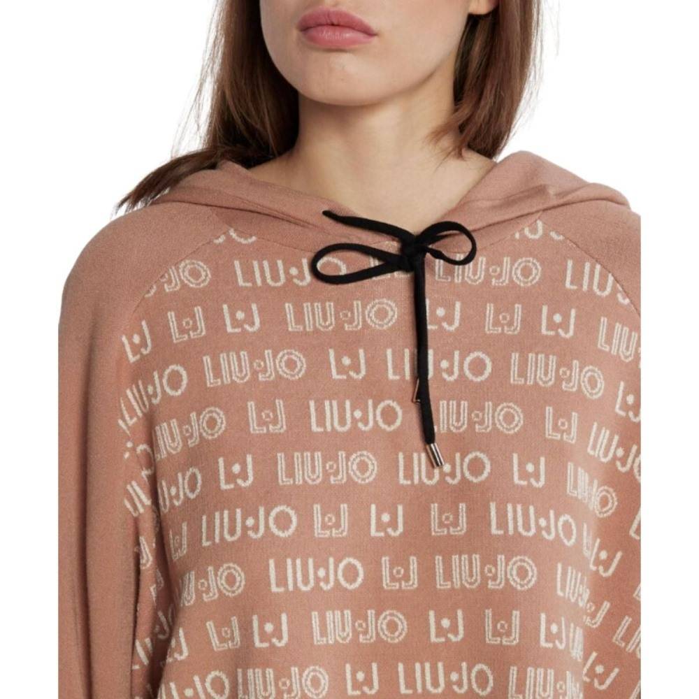 LIU JO KNITTED SWEATSHIRT ALL OVER LOGO