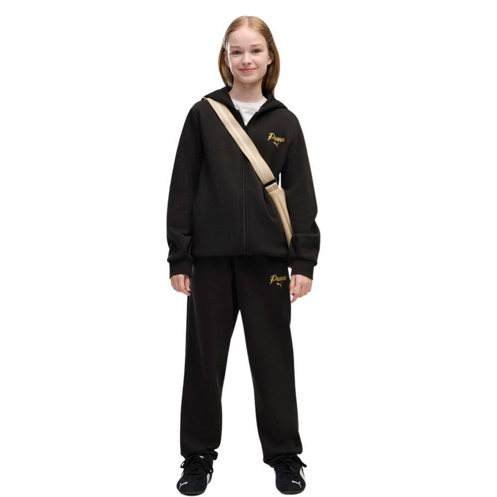 PUMA ESS SCRIPT GLITTER FULL-ZIP SWEAT SUIT FL G