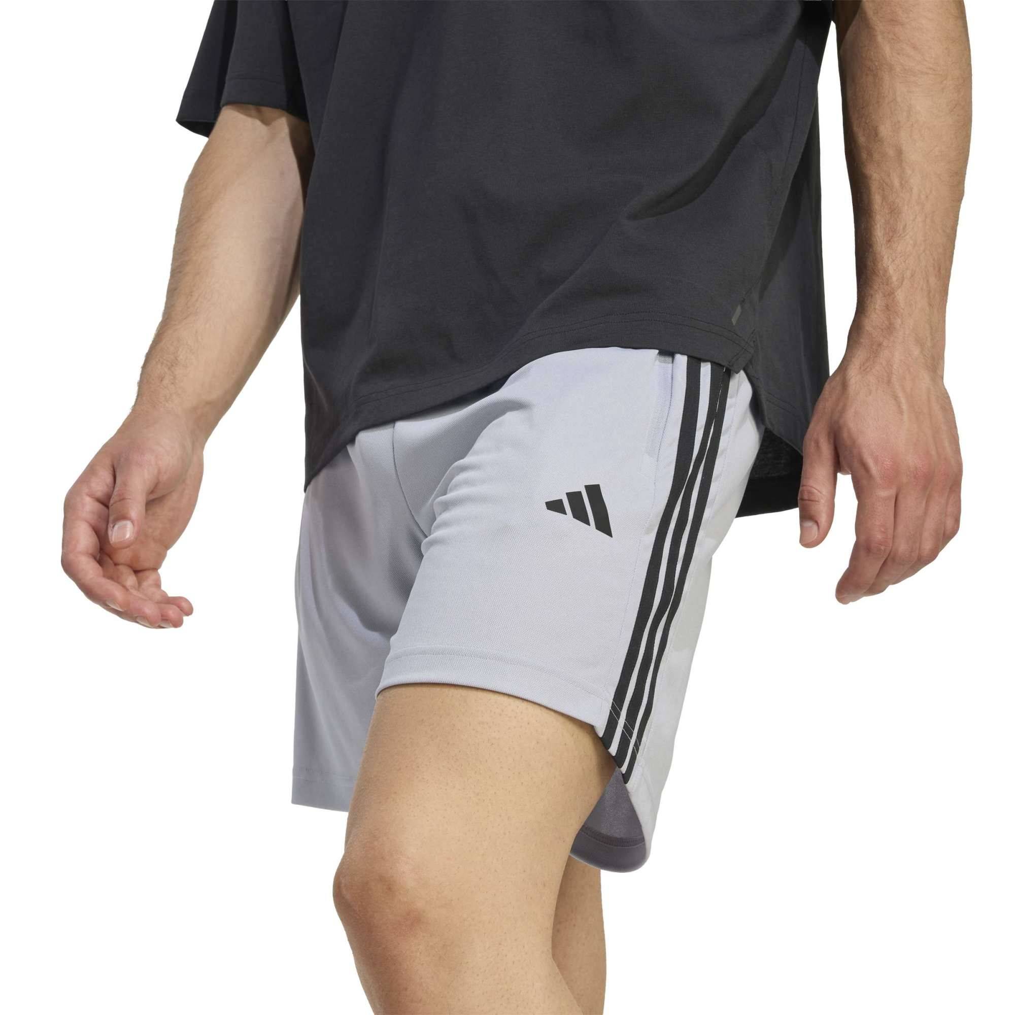 ADIDAS M WORKOUT ESSENTIALS BASE 3-STRIPES PIQUE 7 INCH SHORTS
