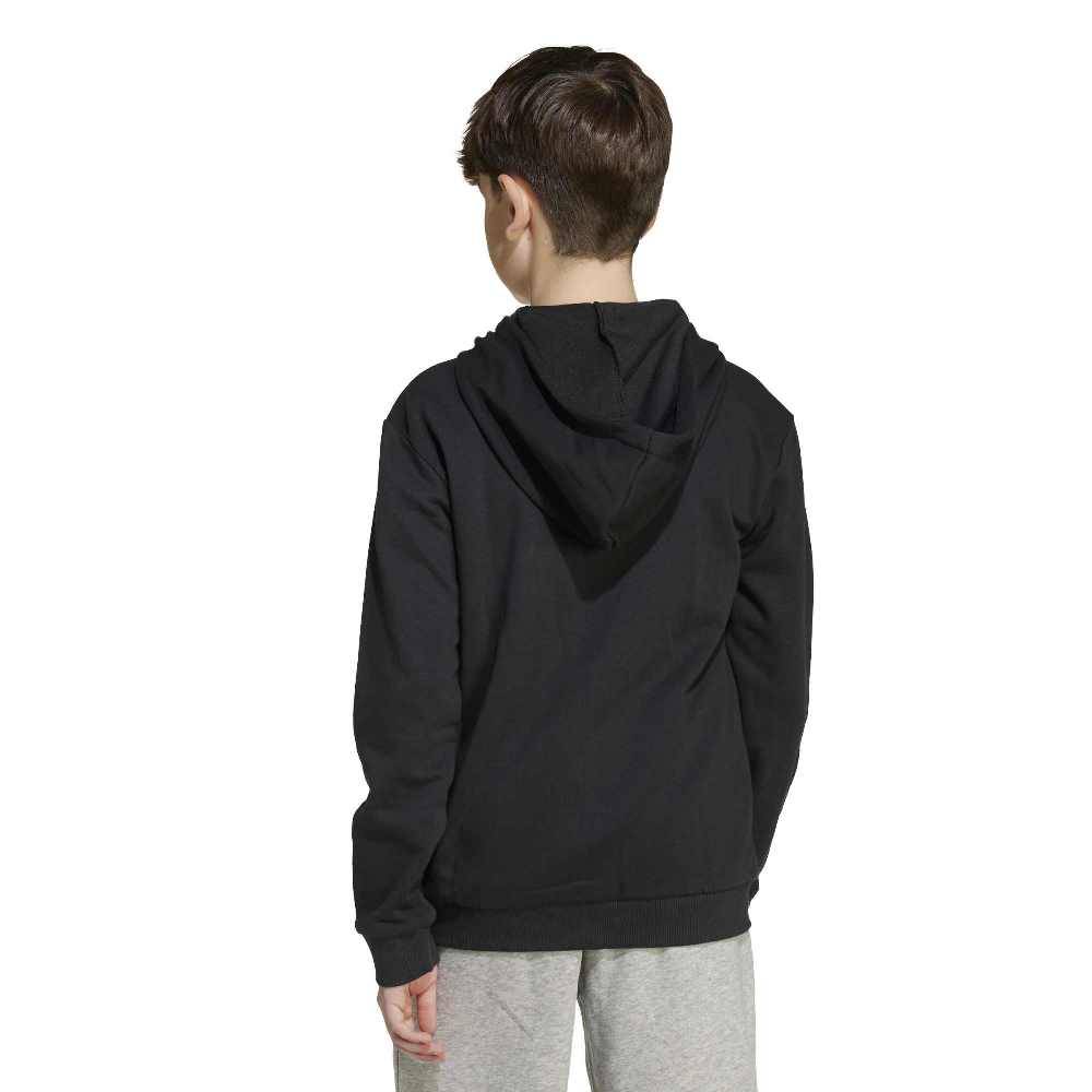 ADIDAS YOUTH SEASONALS ESSENTIALS COLLEGIATE TYPOGRAPHY FULL ZIP HOODY